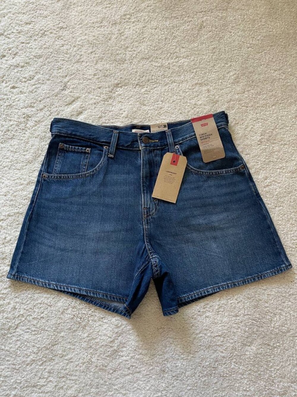 NWT Levi's Cinch High Rise Denim Shorts Size 30